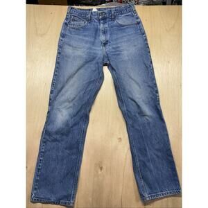 Carhartt Jeans 35x34 Blue Denim Distressed 5 Pocket